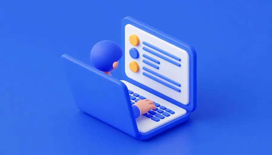 Laptopta e‑tebligatları inceleyen avukat