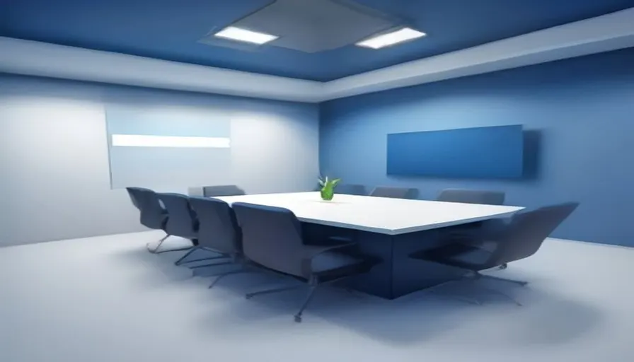 Modern bir hukuk bürosu toplantı odası, havada süzülen belgeler
