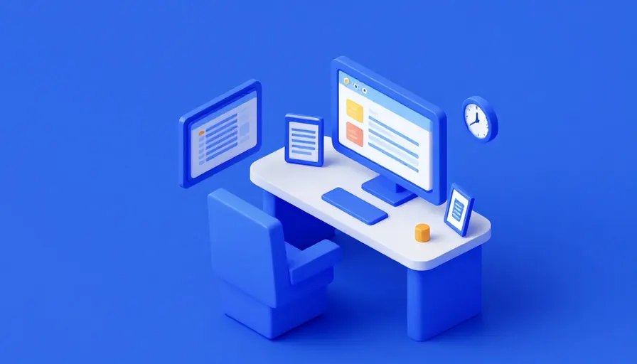 Modern ofis ortamında takvim ve bildirim ekranları