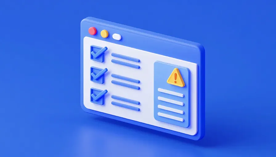 Risk yönetimi ve kontrol listesi içeren dijital iş akışı panosu