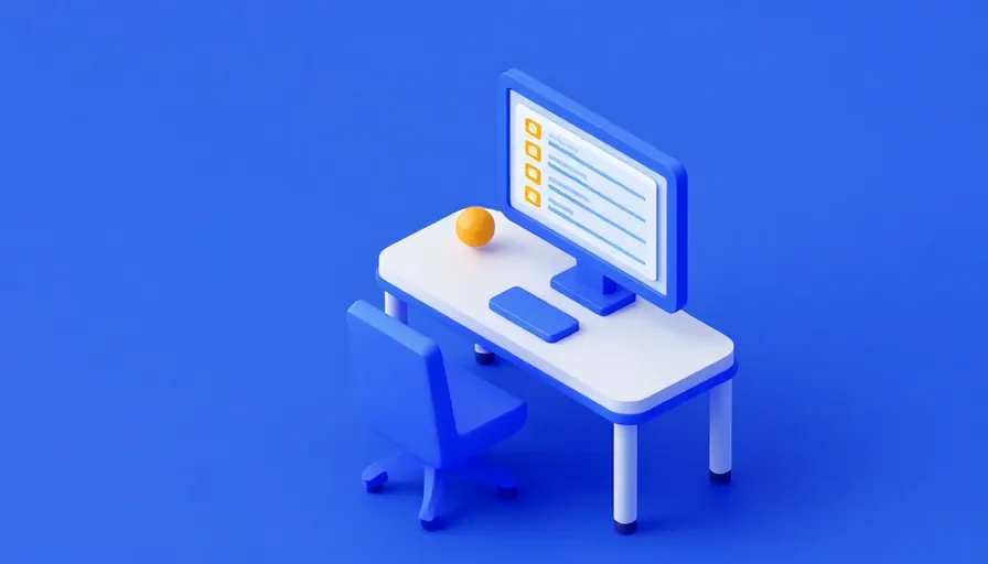 Dijital bildirim akışı gösteren modern ofis masası