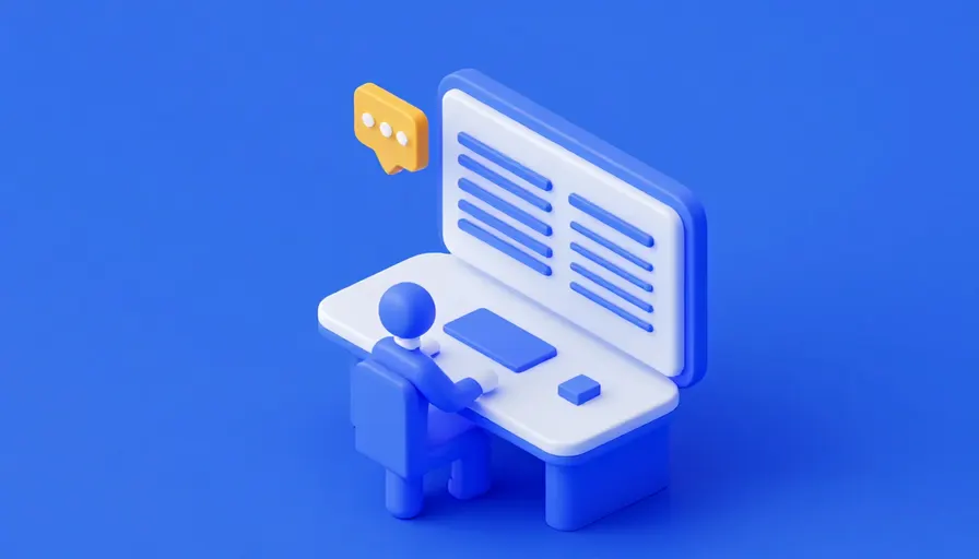 MÜHLET platformunun e‑tebligat ve süre takibi ekranını gösteren low‑poly 3D sahne