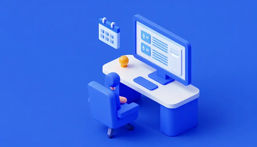 Modern bir hukuk bürosunda dijital iş akışı ve takvim ikonları