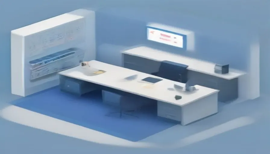 Büro içinde dijital takvim ve iş akışı panoları