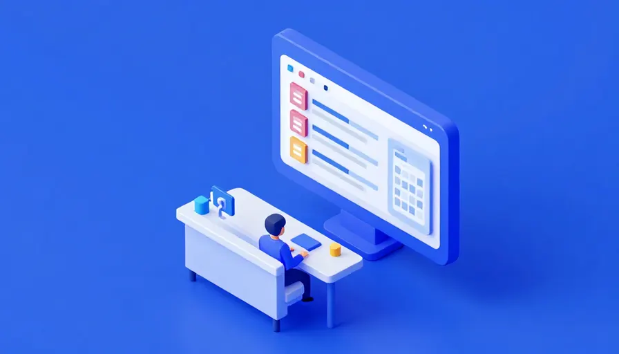 Modern bir ofis ortamında takvim ve hatırlatma panosu