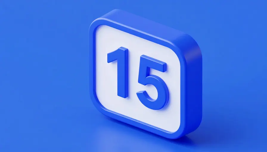 15 gün geri sayımını gösteren dijital saat