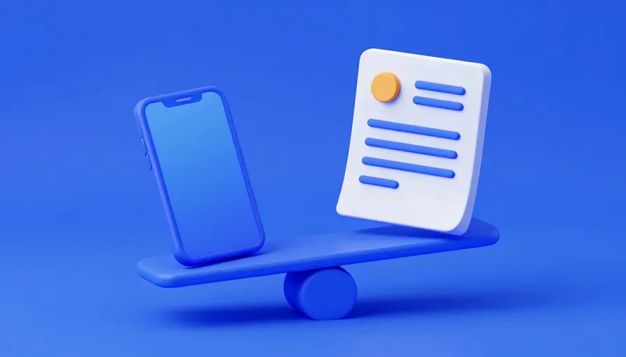 SMS ve e‑tebligat dengesini gösteren terazi