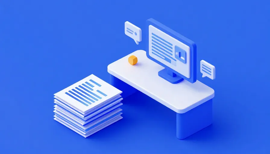 Modern ofis masası ve dijital bildirimler